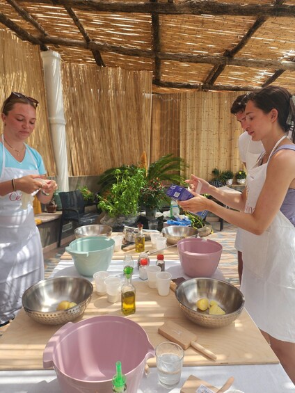 Picture 4 for Activity Amalfi Coast Cooking Class: Gnocchi, Pasta, Fried Pizza & Tiramisu in Praiano 4