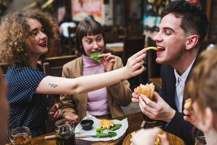People eating at a restaurant. 3