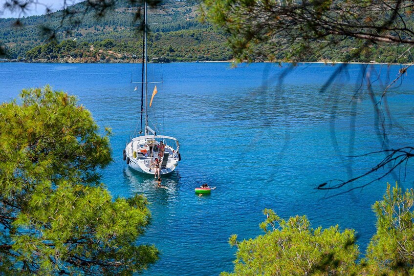 Picture 7 for Activity Halkidiki: Private Sailing Yacht Cruise Swim in Blue Waters 1