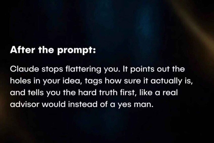 A dark background with white text describing a character named Claude. 3