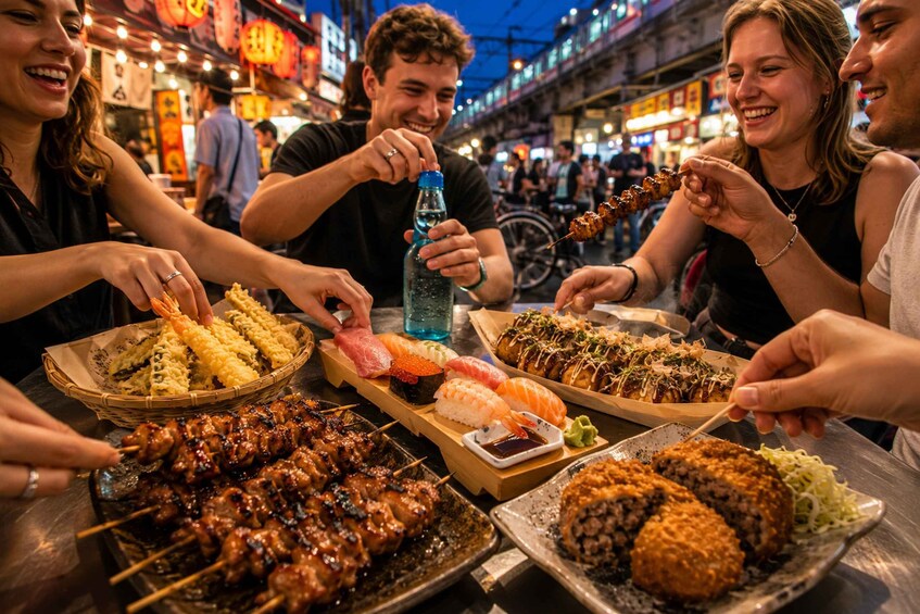 Tokyo: Ueno Ameyoko Street Food & Izakaya Market Tour 1