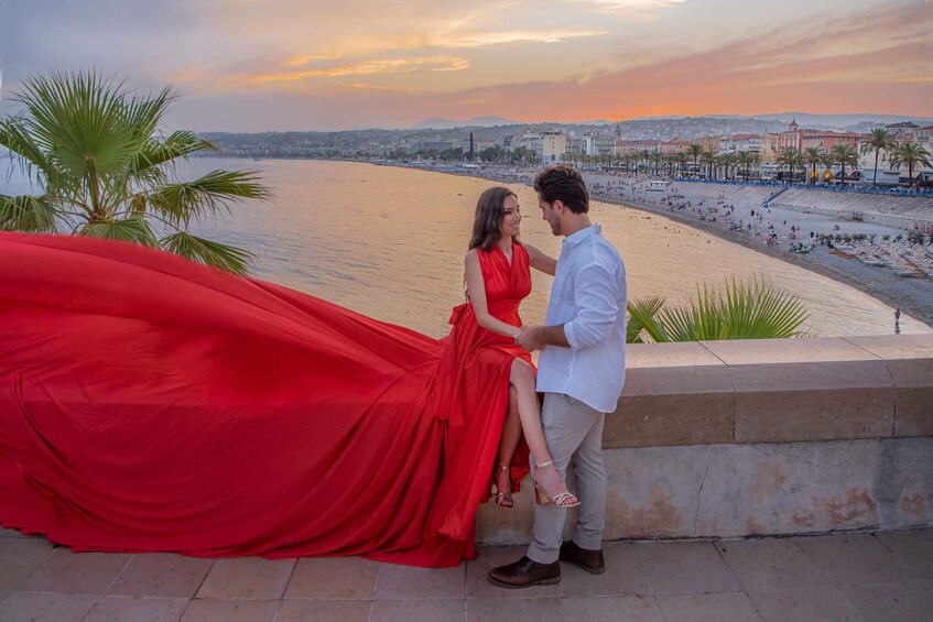 Flying dress photography in Nice 1