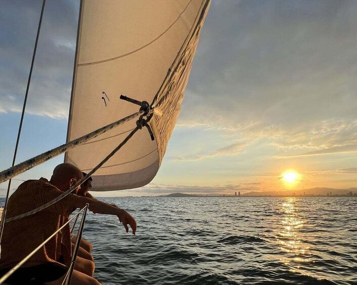 Barcelona: Sailing with Open Bar, Catalan Snack & Swim Stop 5