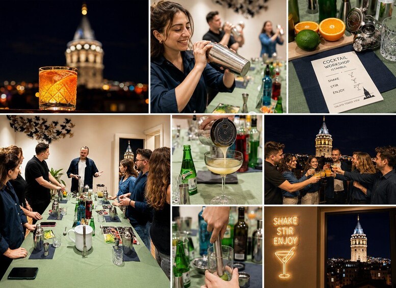 Taller de coctelería en Estambul con vistas a la Torre Gálata. 1