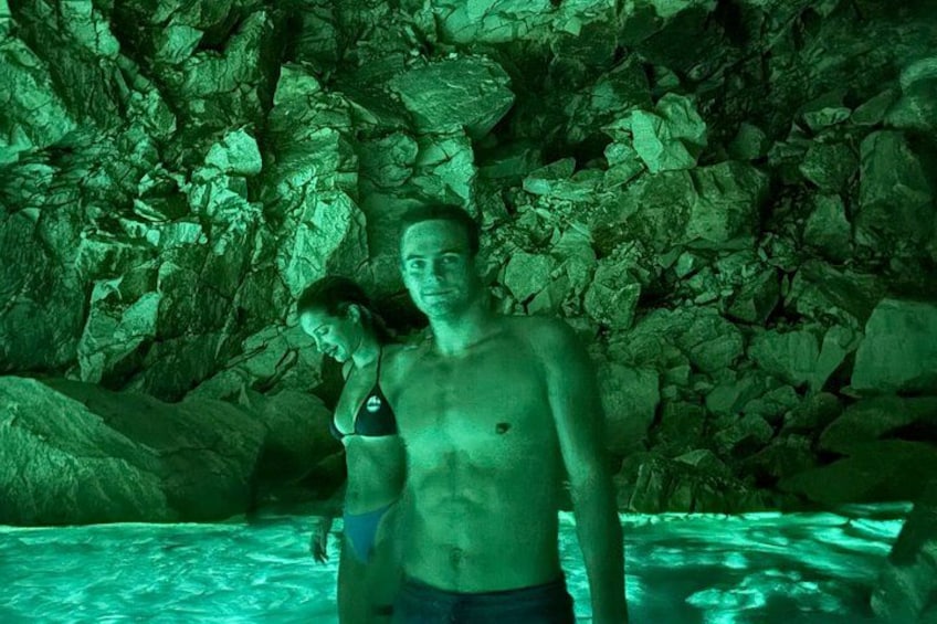 Dhermi Boat Tour to Grama Bay Blue Gem Cave and Swim Snorkeling 3