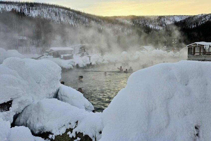 Relaxing Chena Hot Springs Soak and Ice muesum daytime 3