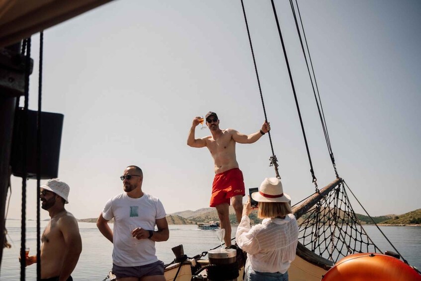 Picture 11 for Activity Zadar: Traditional Boat Tour with Unlimited Wine & 3 Stops 3