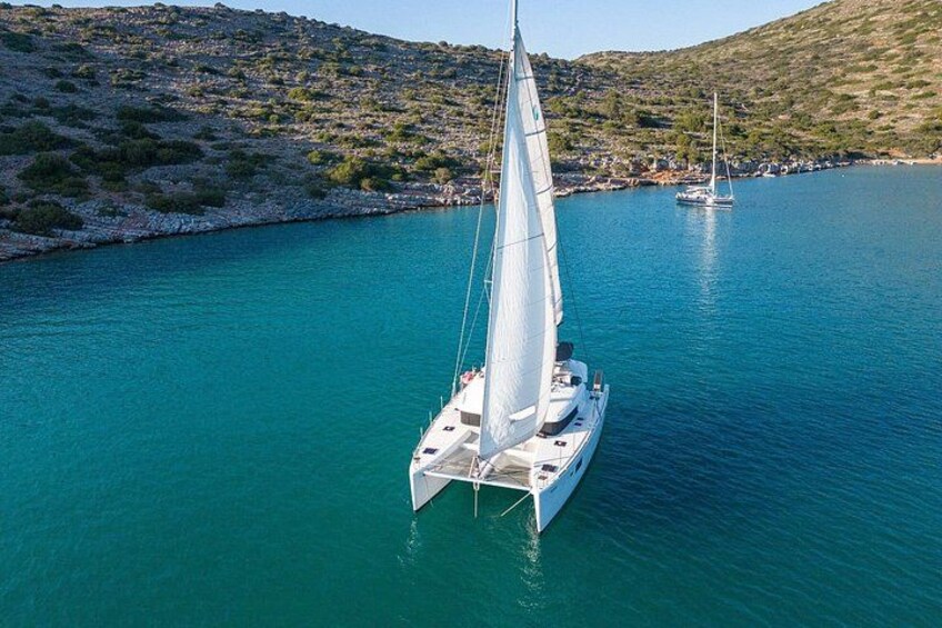 Agios Nikolaos: Private Catamaran Cruise with Meal & Drinks 1