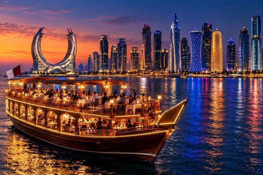 Night Dhow Cruise Dinner with City Skyline Views 1