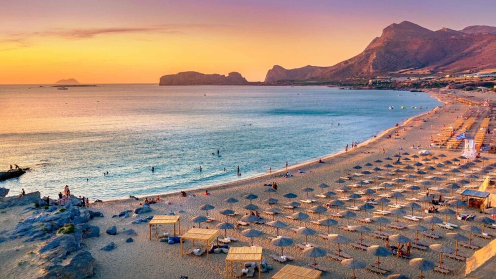 From Chania: Falassarna Beach Sunset Tour, with Free Sunbeds 1