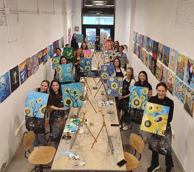 Barcelona: Learn to paint, sip wine, enjoy snacks & music 1