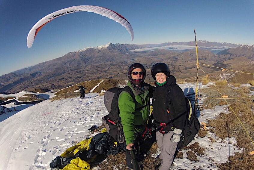 Picture 4 for Activity Queenstown: Tandem Paraglide - Winter - Coronet Peak 5400ft 5