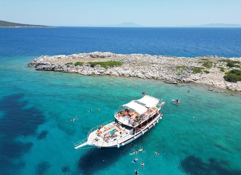 Picture 5 for Activity Bodrum: Orak Island and Meteor Bay Boat Tour with Lunch 3