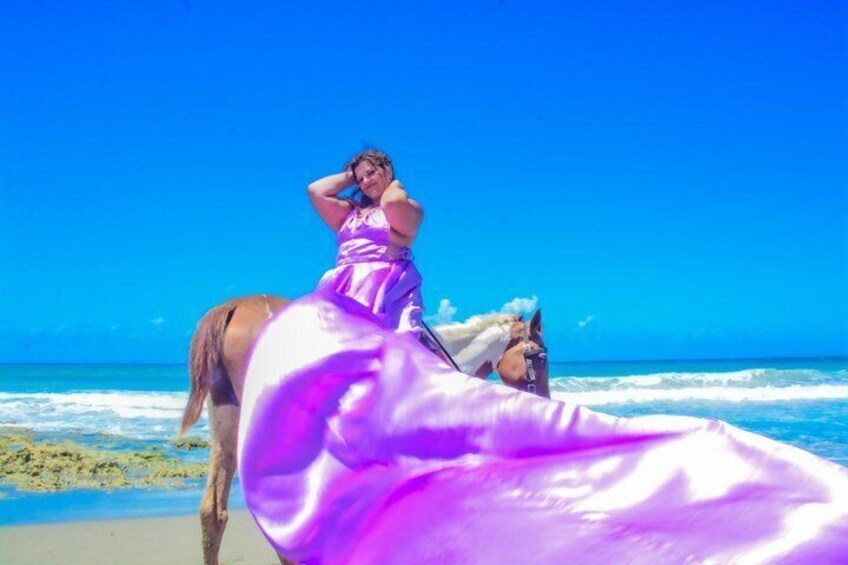 Flying dresses on the horses by the beach ️ 5