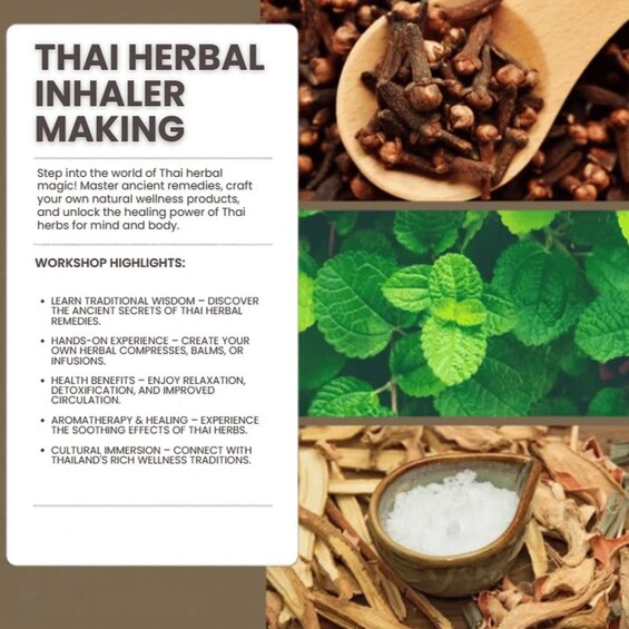 Picture 1 for Activity Pattaya: Local Thai Herbal Inhaler Workshop 3