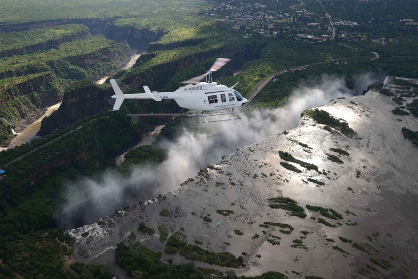 Helicopter Flight Over the Victoria Falls 1