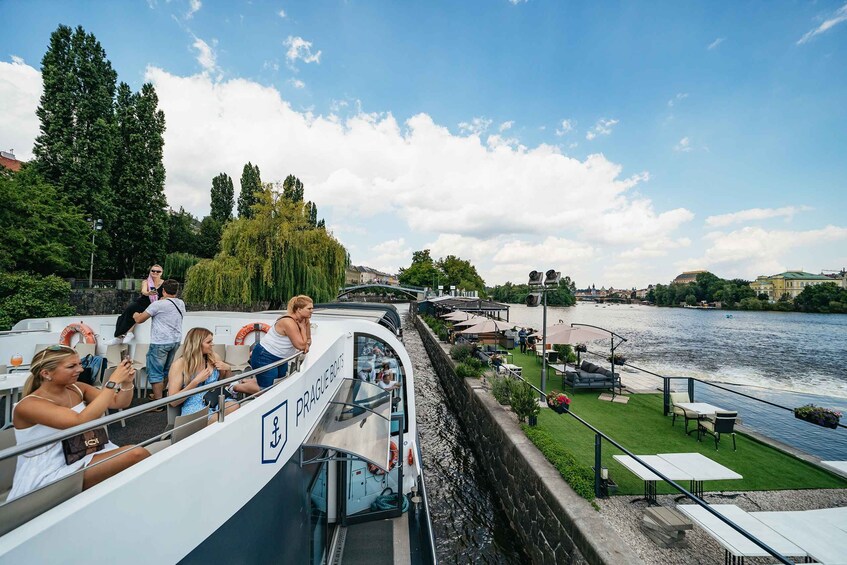 Picture 4 for Activity Prague: Vltava River Lunch Cruise in an Open-Top Glass Boat 4