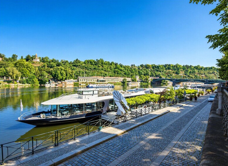 Picture 3 for Activity Prague: Vltava Lunch Cruise on a Glass Boat with Live Music 2