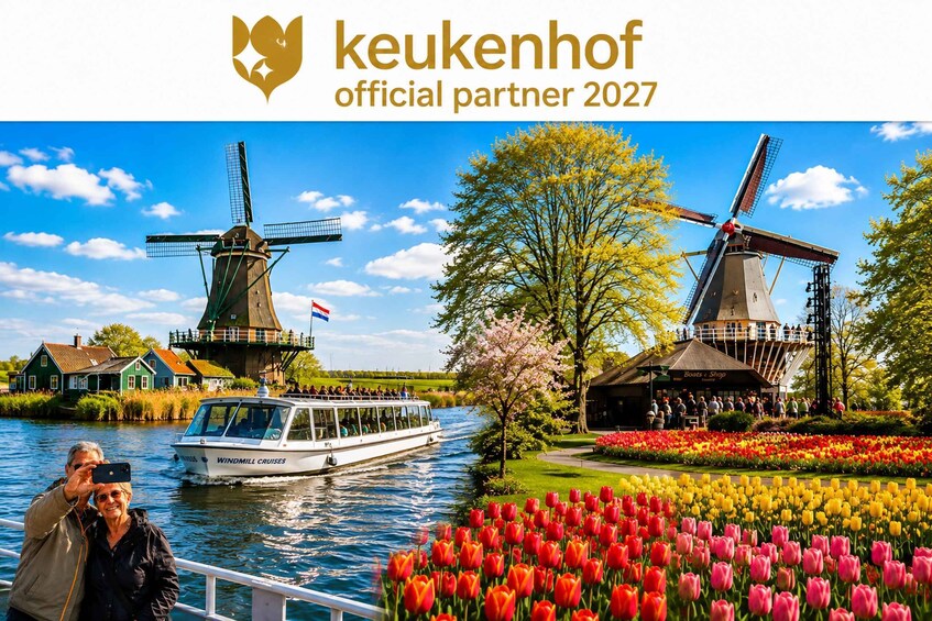 Amsterdam: Keukenhof Tour + Windmill Cruise Flexible Return 1