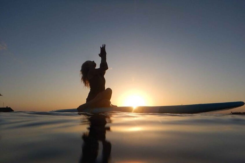 Picture 1 for Activity Honolulu: Sunset SUP Yoga Class 5