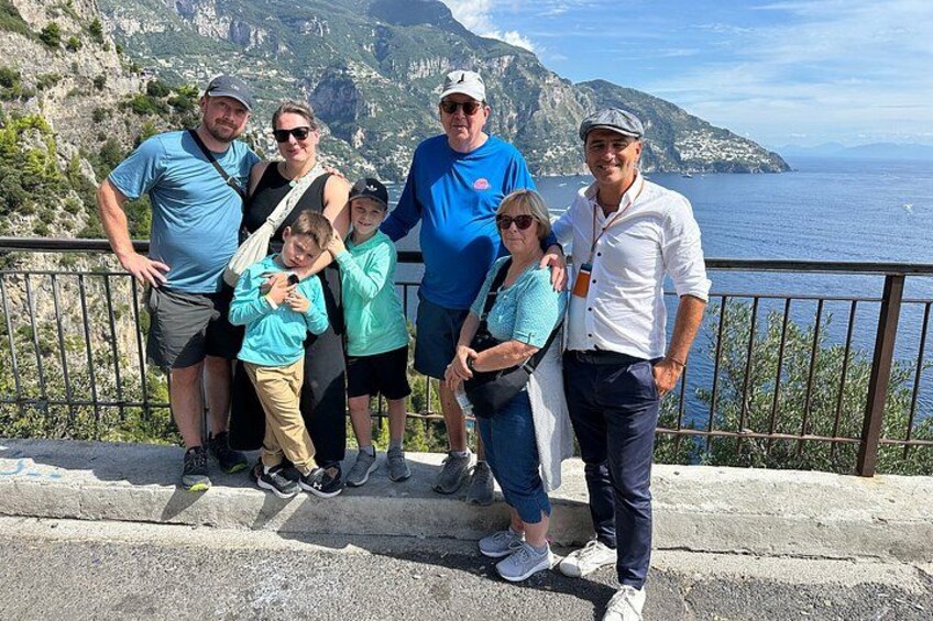 Lovely Family with our driver during our tour on the Amalfi Coast 1