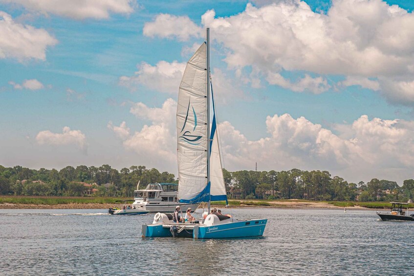 Hilton Head: Private Dolphin Day or Sunset Catamaran Sail 1