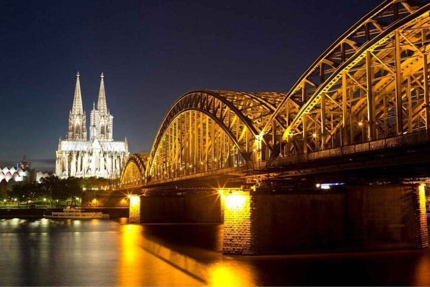 A bridge with a cathedral in the background. 4