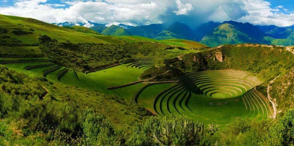 Terraced fields in a mountainous landscape. 5