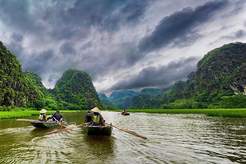 Full day Van Long Natural Reserve & Kenh Ga Floating Village