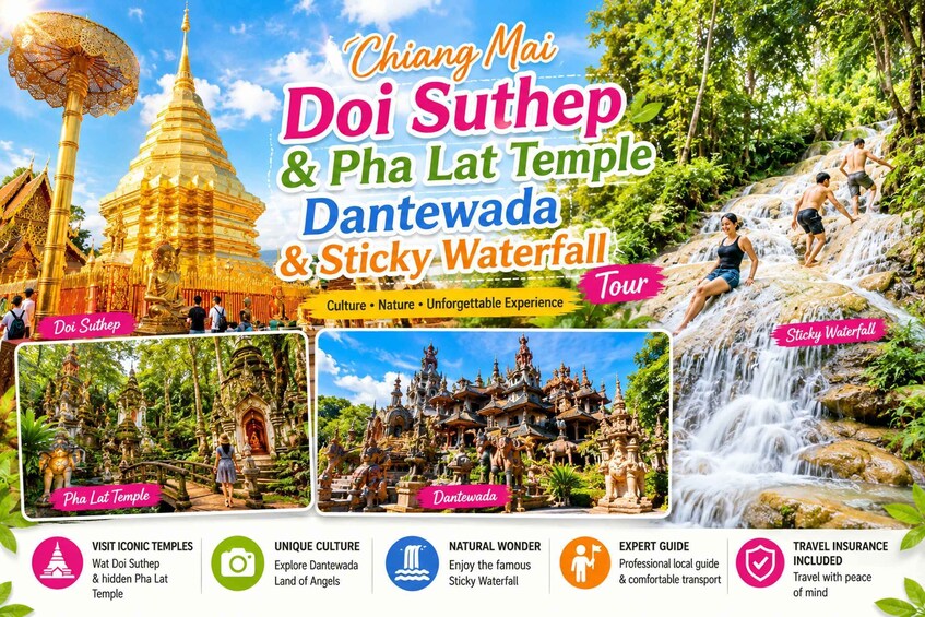 Doi Suthep & Pha Lat Temple,Dantewada,Sticky Waterfall Tour 1