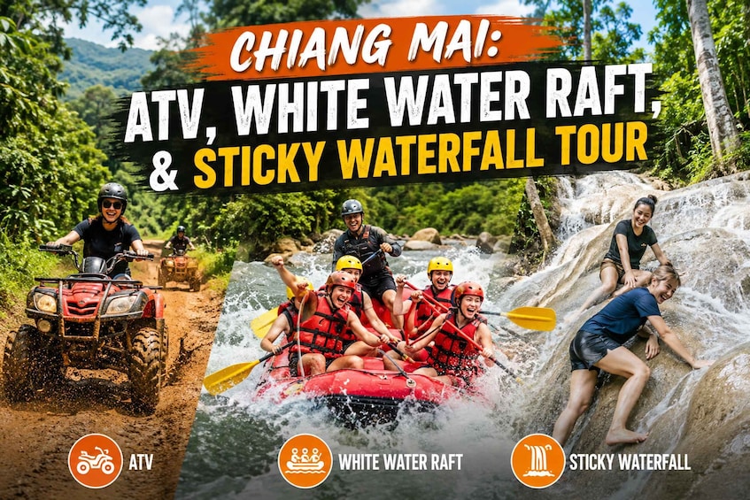 Chiang Mai: ATV, White Water Raft, & Sticky Waterfall Tour 1