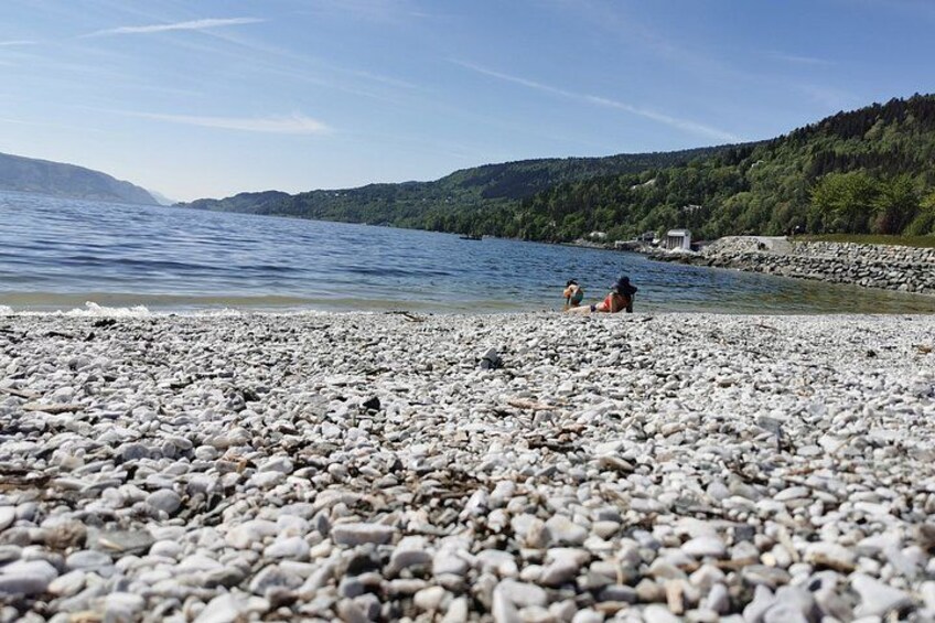 Relaxing on the beach at Kalkstanda. 4