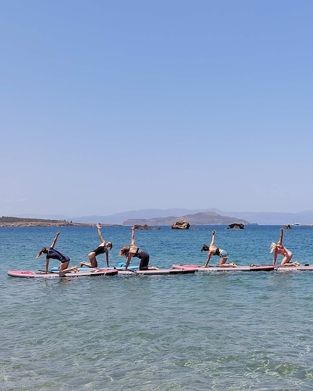 Picture 4 for Activity Chania: Morning or Sunset Stand-up Paddleboard Pilates 3