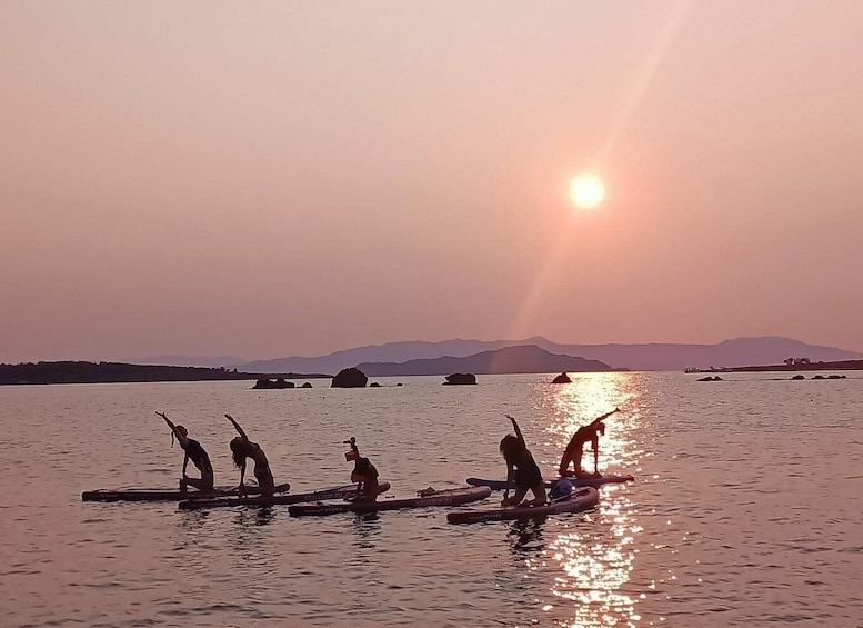 Chania: Morning or Sunset Stand-up Paddleboard Pilates 1
