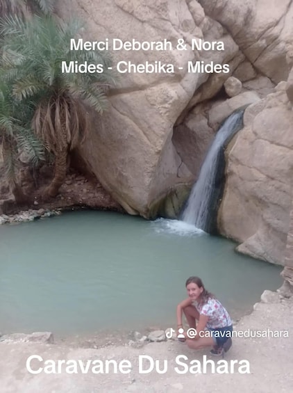 A waterfall at Caravan Du Sahara. 2
