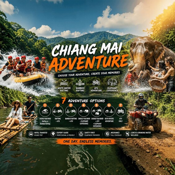 Picture 32 for Activity Chiang Mai Adventure: Rafting, ATV & Elephants Experience. 5