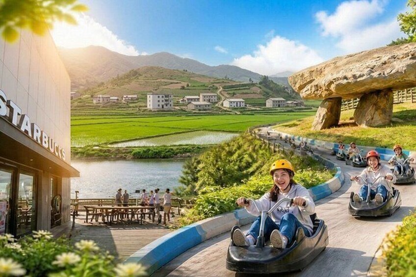 North Korea view from Starbucks(DMZ) & Gangwha Island Luge Dolmen 4