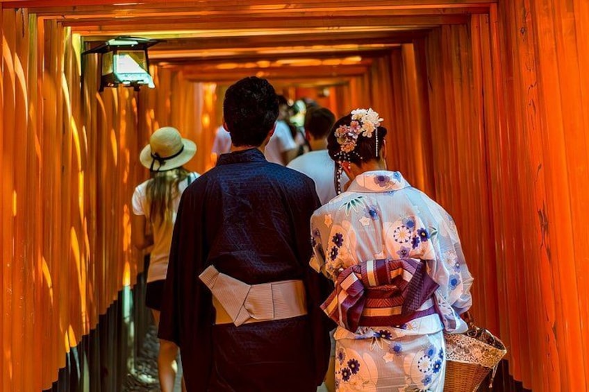 A corridor with wooden walls and a lantern. 3