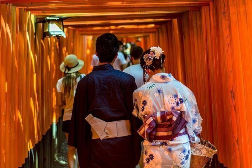 A corridor with wooden walls and a lantern. 3