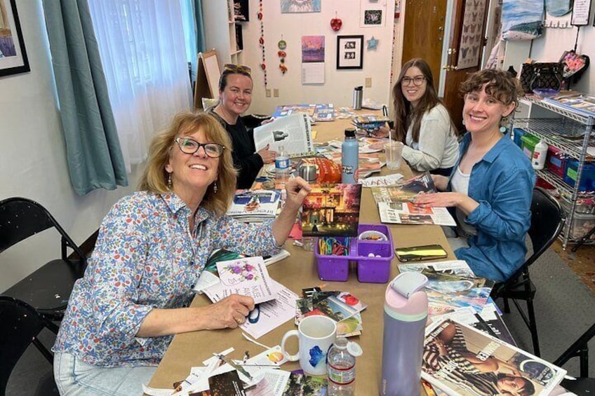 Creative Acrylics and Collage Class in LA 2