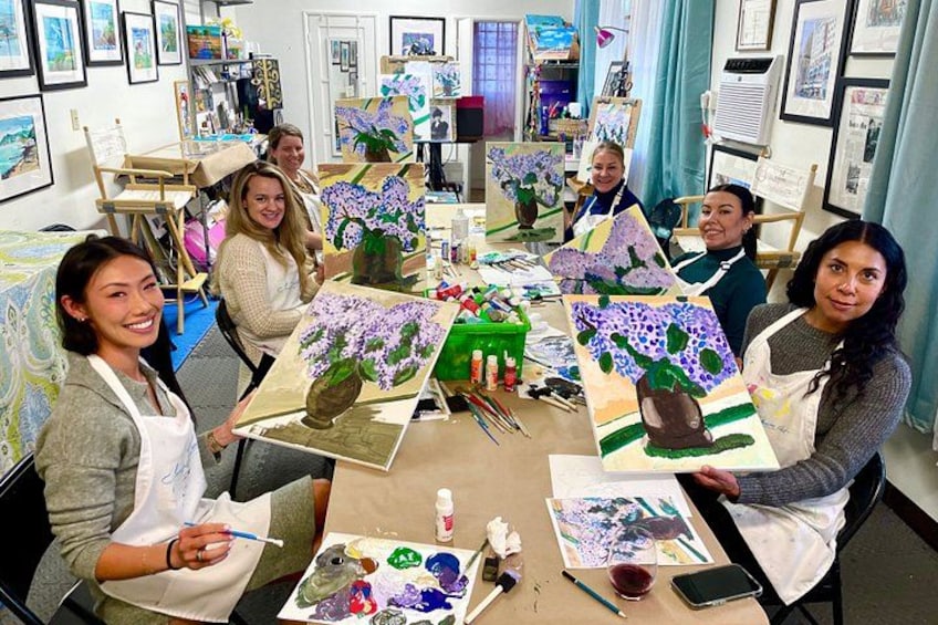Creative Acrylics and Collage Class in LA 1