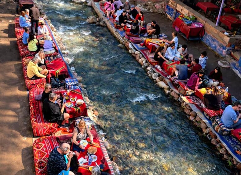 A river with boats carrying passengers. 5