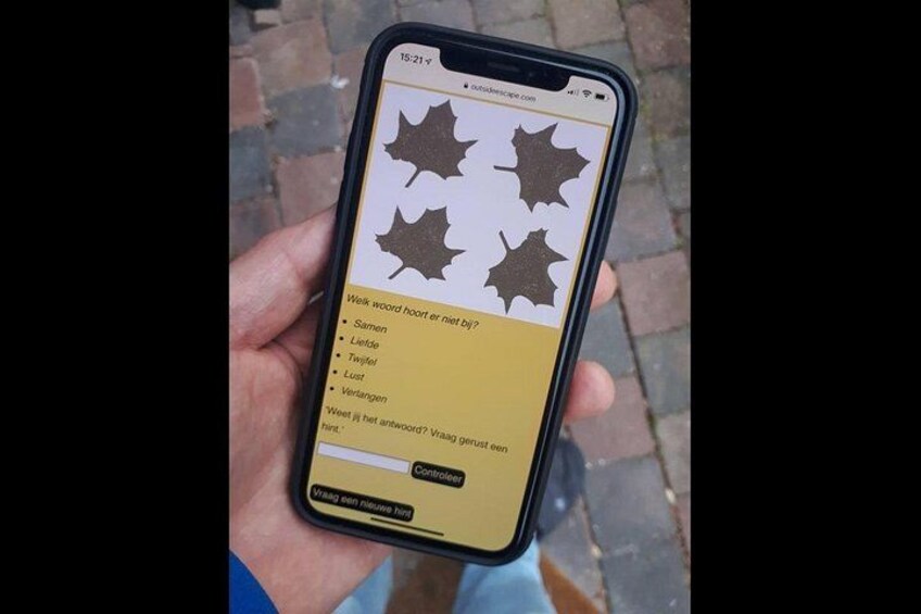 Un smartphone affichant un sondage avec des graphiques en forme d’étoile. 2