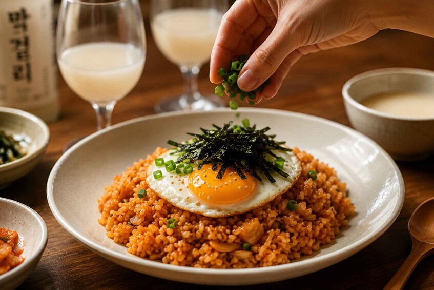 Picture 3 for Activity Seoul: Kimchi Dishes Cooking Class with Wine Pairing 2