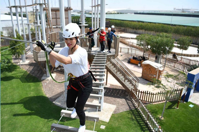 Picture 2 for Activity Qatar: Guided Zipline Adventure with Refreshments over Qatar 2