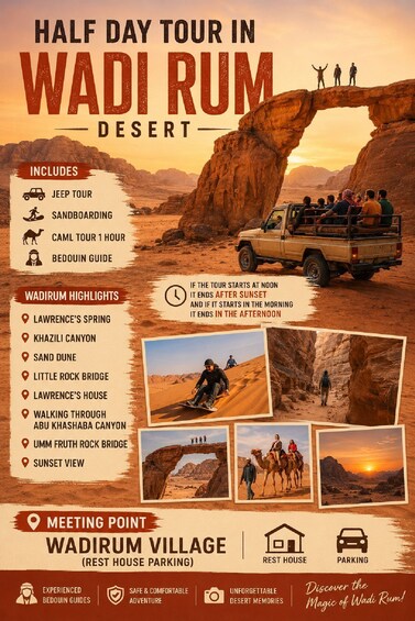Wadirum: Spending half a day in Wadi Rum with sandboarding 1