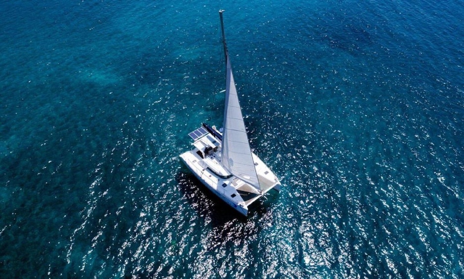 Picture 3 for Activity Santorini: Private Day Cruise with a BBQ meal and Open Bar 4