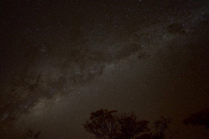 A starry night sky with the Milky Way visible. 2