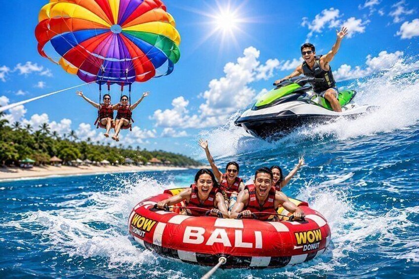 Parasailing, jetski og vandrutsjebane i havet. 1