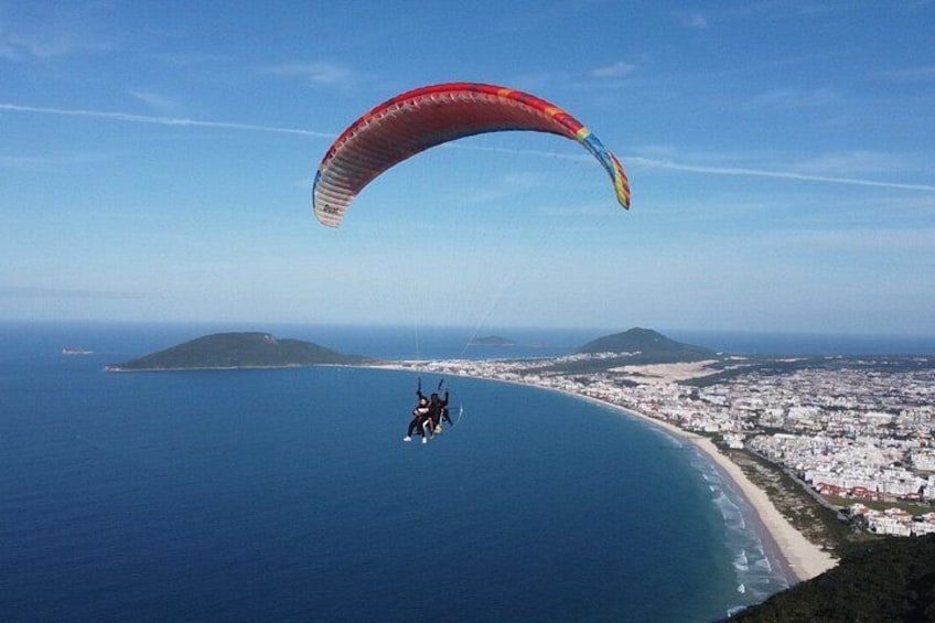 Double pararamotor flight in Florianópolis Brazil 3